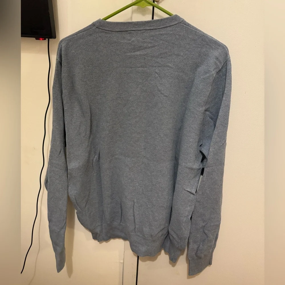 J. Crew Mens Blue Cotton Sweater